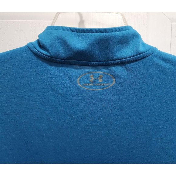 Under Armour Blue Threadborne HeatGear 1/4 Zip Loose Long Sleeve Shirt Size XL - Picture 8 of 8